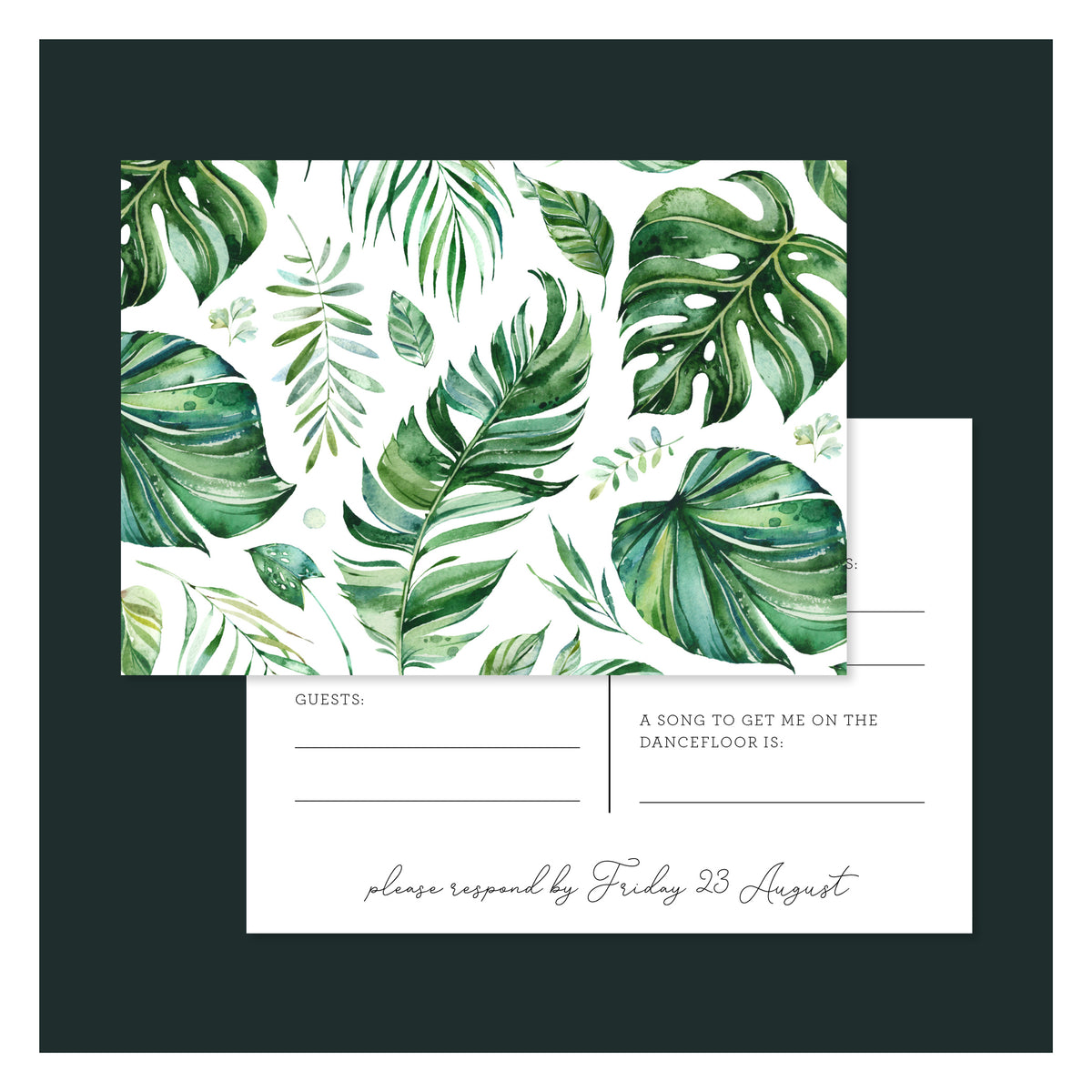 Emerald Jungle • RSVP with Envelope