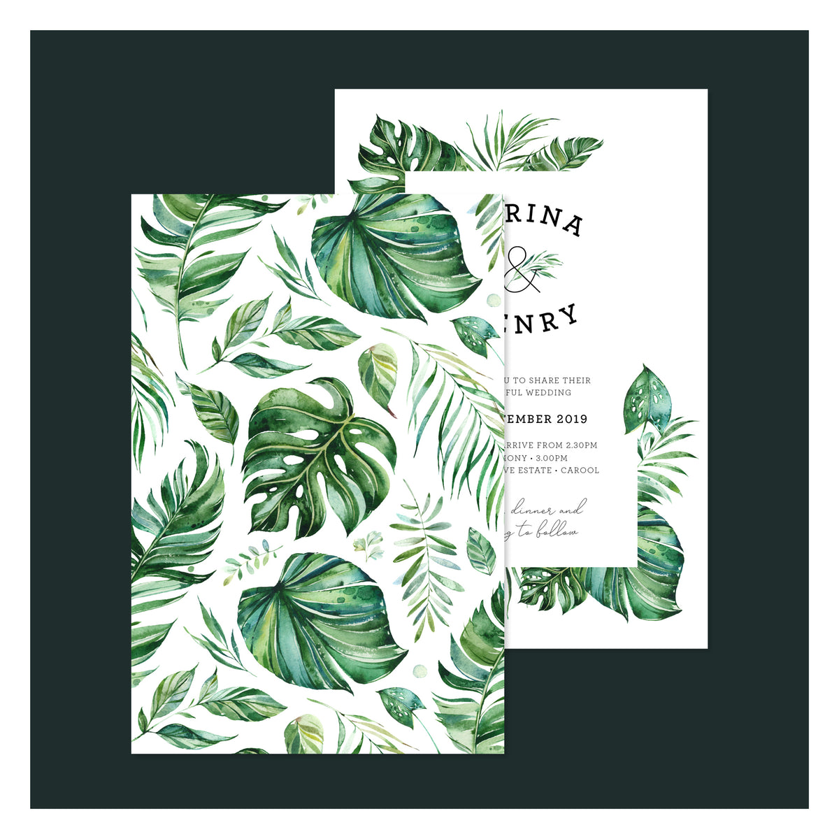 Emerald Jungle • Wedding Invitation