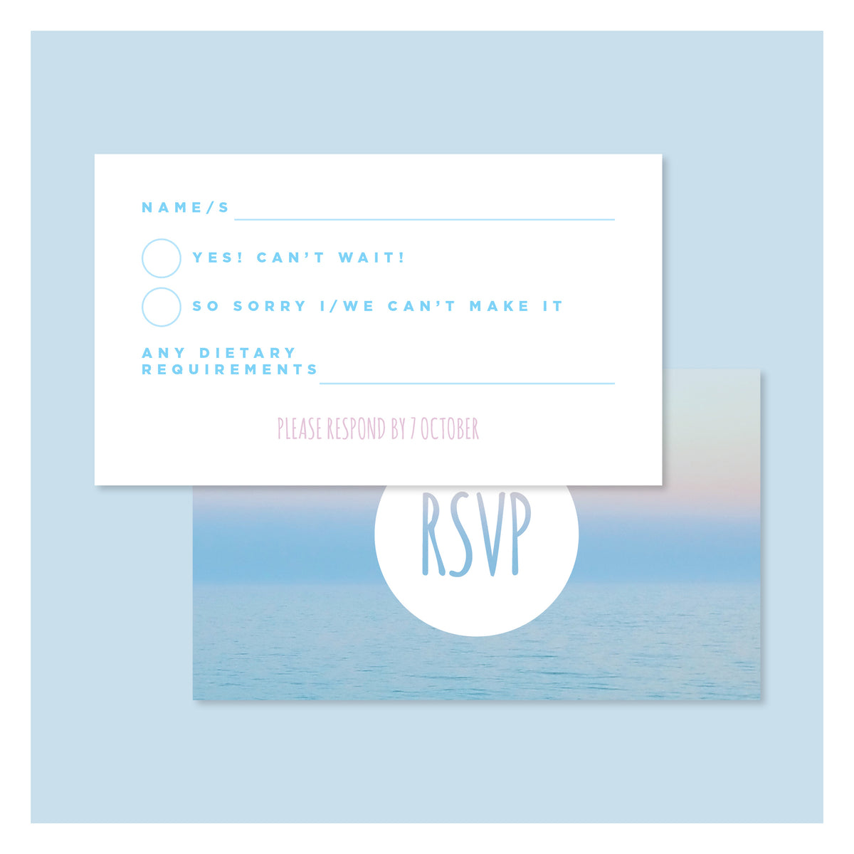 Island Paradise • RSVP with Envelope