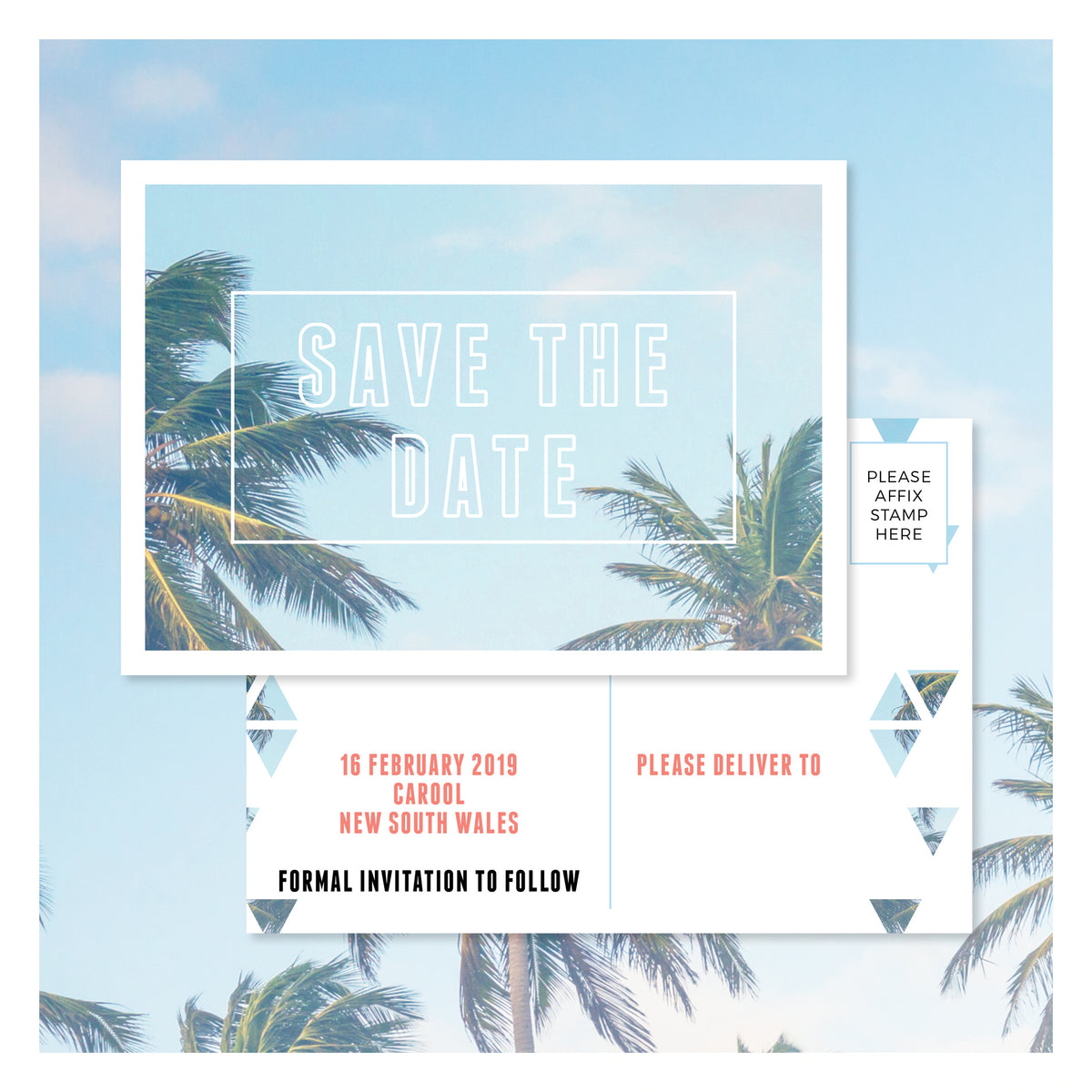 Palm Springs • Save the Date Postcard