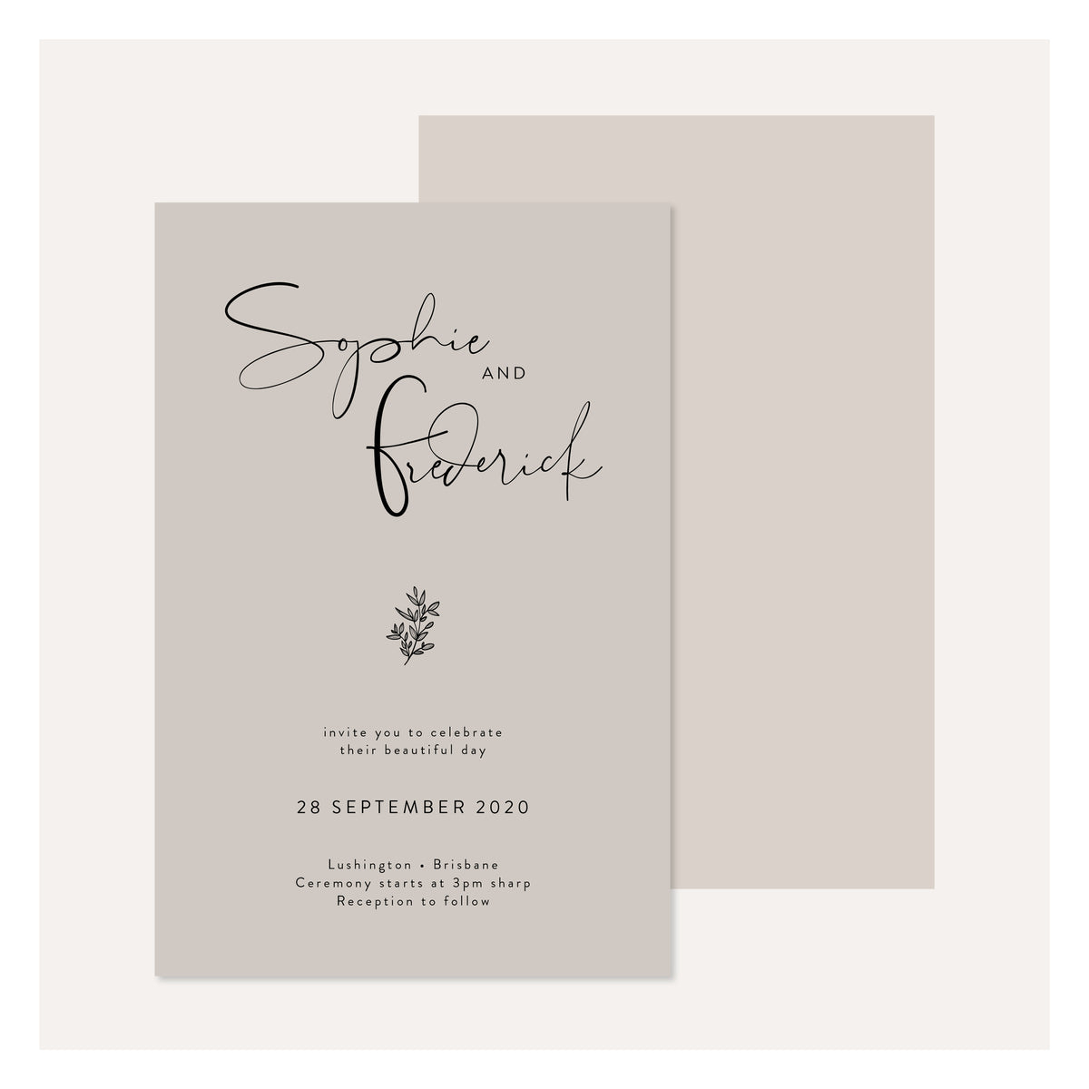 Sweet Flora • Wedding Invitation