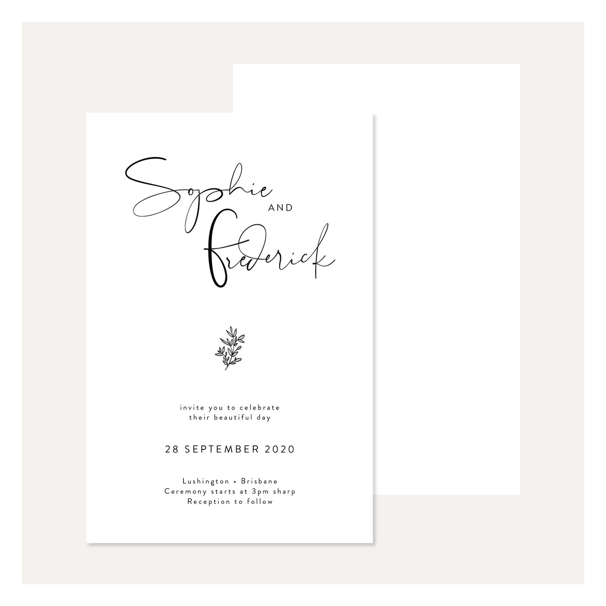 Sweet Flora • Wedding Invitation