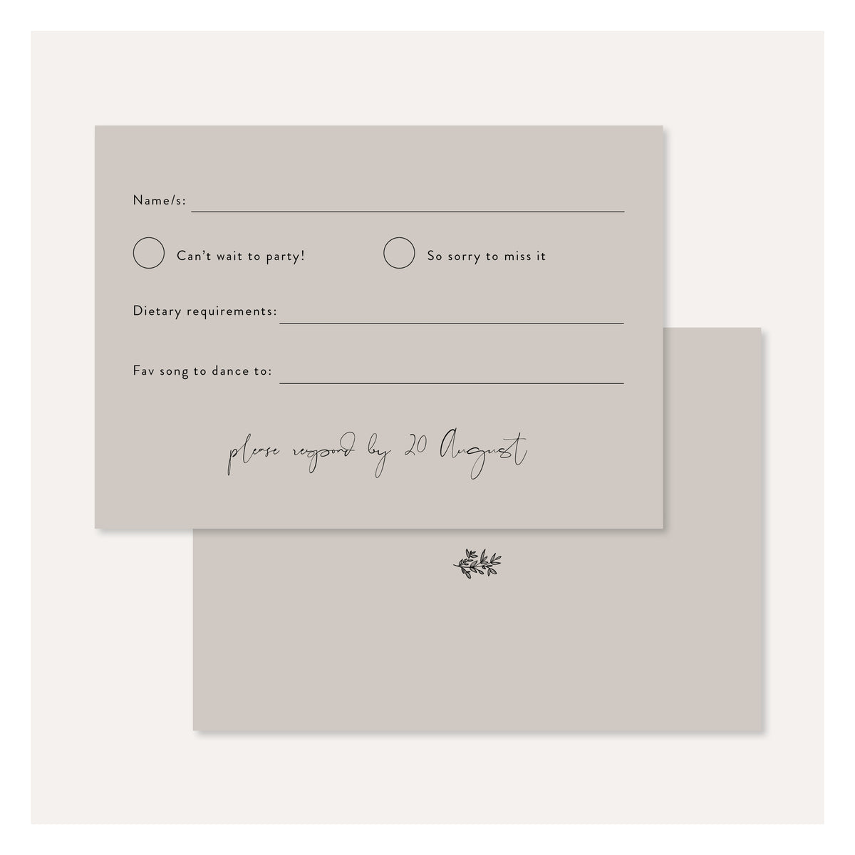 Sweet Flora • RSVP with Envelope