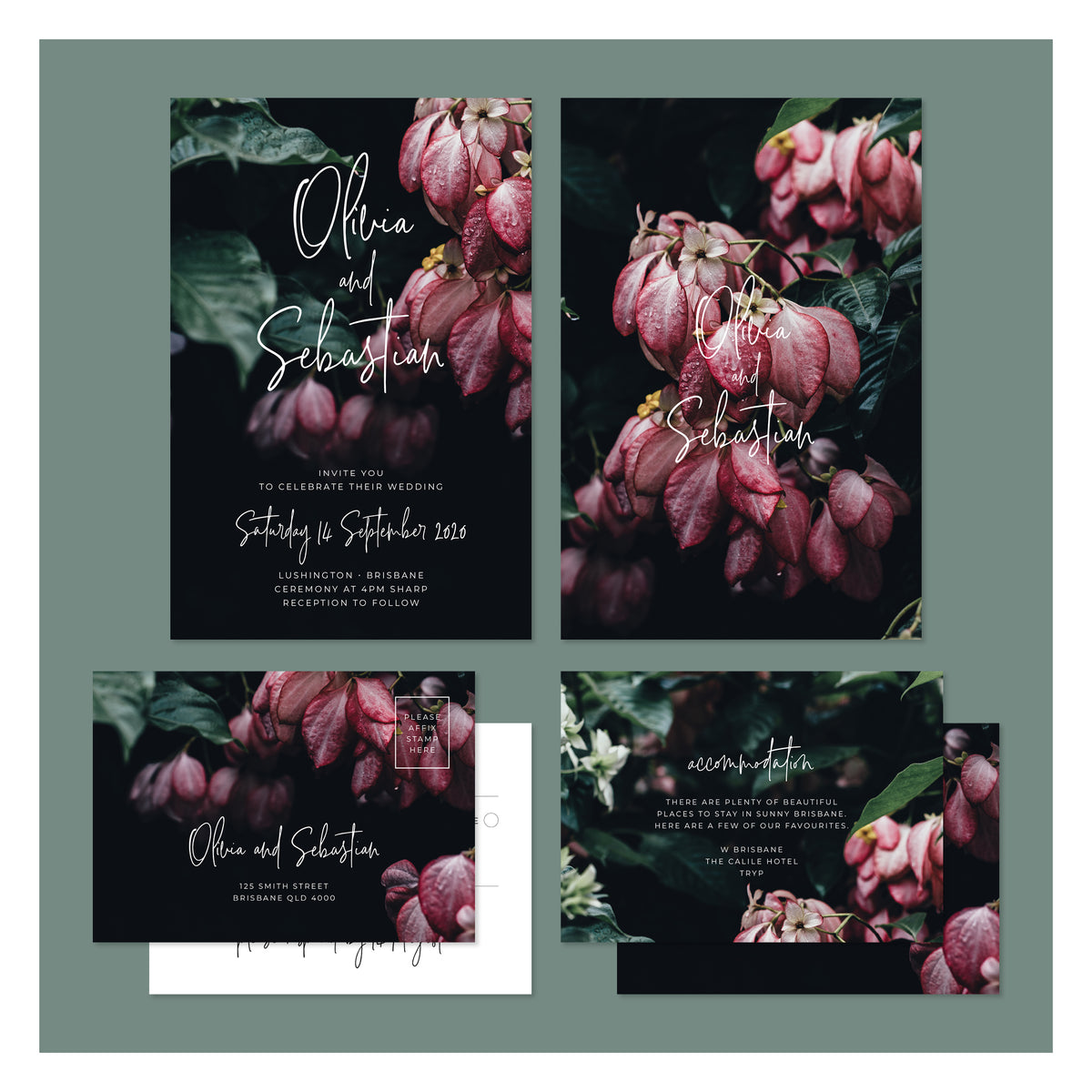 Jungle Florals • RSVP Postcard